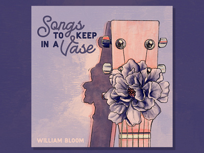 Songs to Keep in a Vase Album Cover album artist design drawing fineart floral guitar handdraw illustration music music art musician