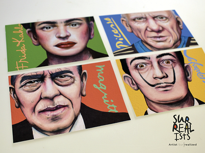 Surrealists Stamp Postcards