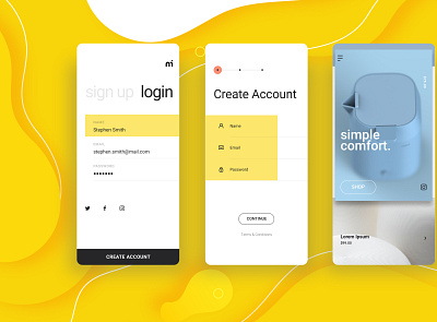 e-commerce app app branding ui