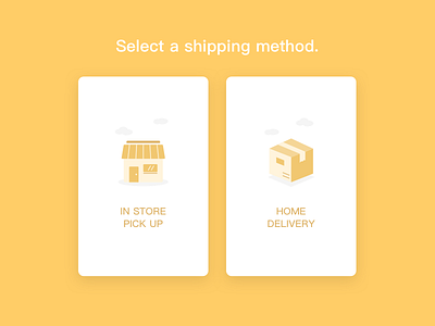 Select A Delivery Method. illustration ui