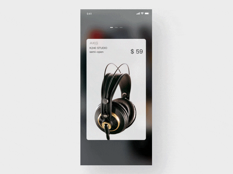 Page Animation animation headphone page ui ux