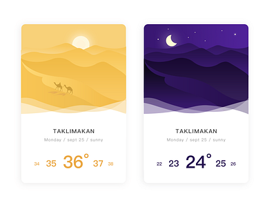 Weather interface-Taklimakan app design ui