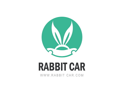 rabbit car design illustration logo