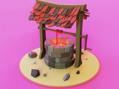 Low Poly Ancient Well - Blender 3d animation 3d art blender blender3d blender3dart design eevee game game art game design graphicdesign illustration motion design motiongraphics