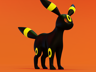 Umbreon from Pokémon GO - Eevee rendered (pun intended)