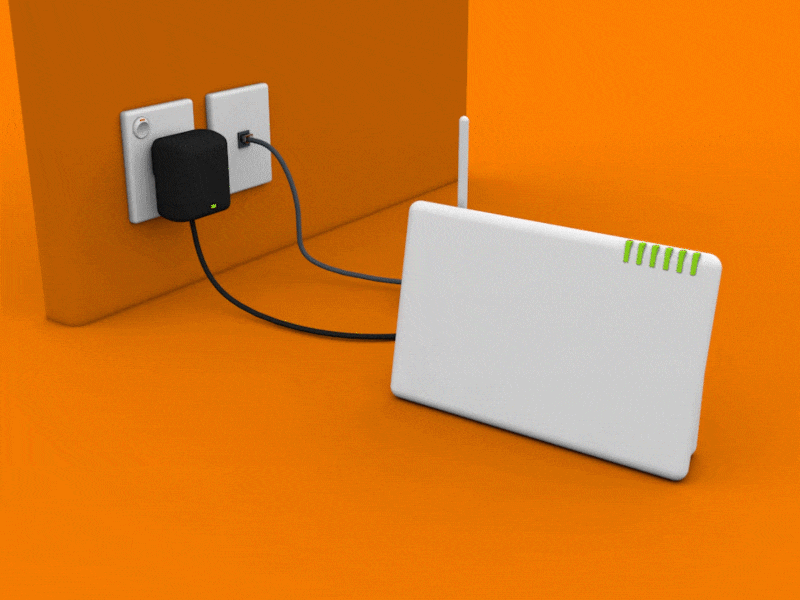 Modem Setup 3d animation cinema4d