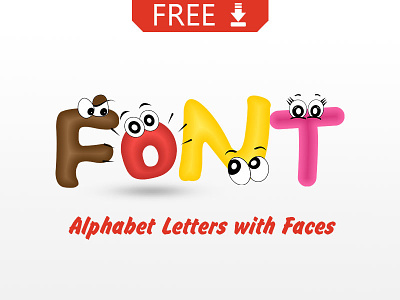 FREE Cartoon Fonts with Eyes