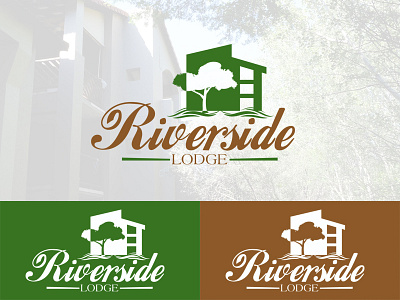 Riverside Lodge Logo logde logo logo design mudasir nazar river logo river side logo riverside side logo
