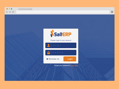 SaltERP Login Screen erp interface login mudasir nazar salt screen template user web