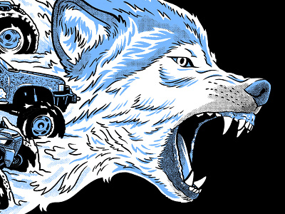 Wolf Dog Race illustration race screenprint tshirt art wolf