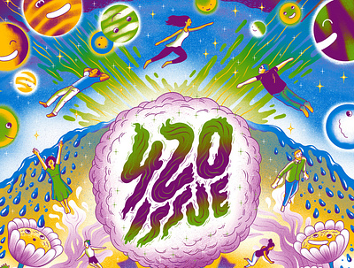 420 Issue 420 cover cover illustration editorial editorial illustration illustration marijuana psychedelic