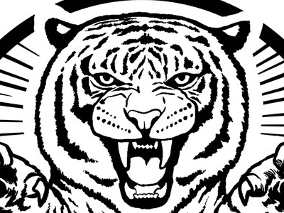 BLTigre lineart stamp tiger