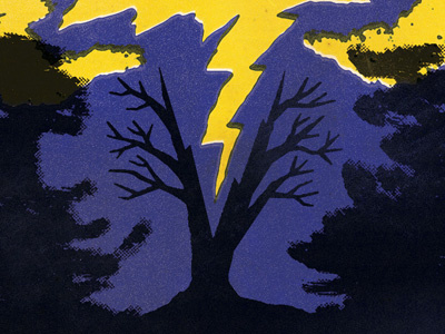 Damn Arbor 3color ann arbor lightning michigan poster tree