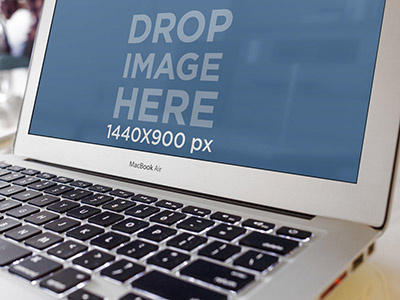 MacBook Air close up shot app marketing graphic design macbook air mockup generator screenshot generator startup marketing