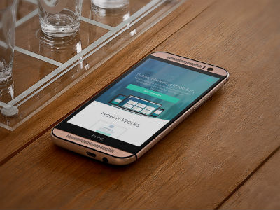 HTC One M8 Stage app marketing design mockup digital pr responsive screenshot generator startup marketing ux design