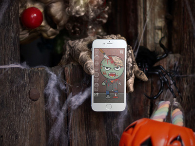 iPhone 6 Halloween Free! app marketing design mockup digital pr halloween ios apps iphone 6 responsive screenshot generator startup marketing ux design