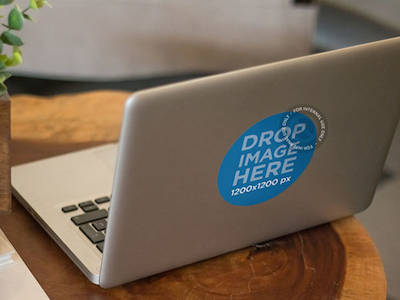 Download Branding Mockup of a Decal Laptop Sticker on a Macbook Pro ...