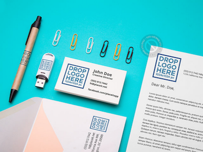 Branding Mockup Featuring an Assortment of Stationery Items