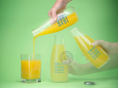 Motion Photo Mockup of a Person Pouring a Glass of Juice advertising campaign bottle mockup bottle template digital marketing label mockup label template online marketing stock photo mockup stock photo template visual content visual marketing tools web marketing