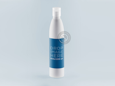 Label Mockup on a White Bottle for Branding