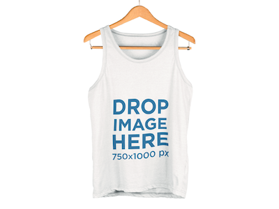 Tank Top Hanging Over a Flat Backdrop Clothing Mockup clothing mockup template content marketing digital marketing marketing tools mockup tools stock photo mockup stock photo template tank top mockup tank top mockup generator tank top mockup template tank top template visual marketing tools