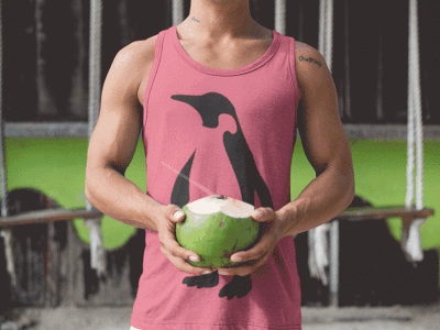 Tank Top Mockup of a Guy at the Beach Drinking a Coconut advertising apparel beach apparel branding clothing brand clothing line mockups tank top tank top mockup