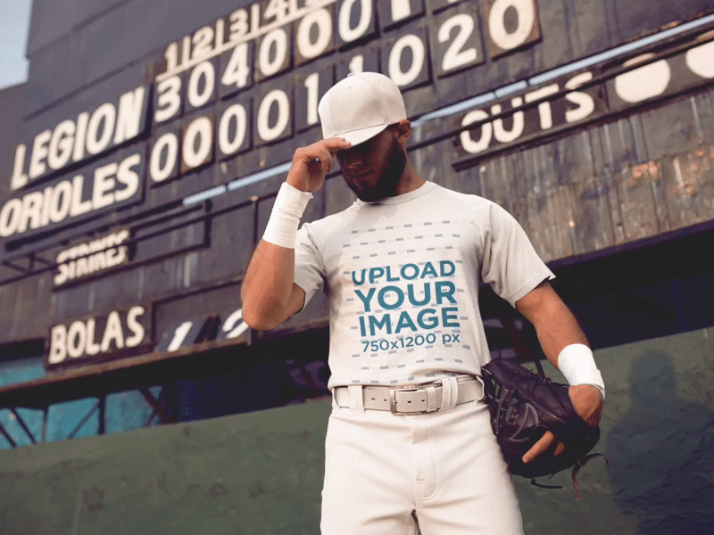 Baseball Uniform Designer - Pitcher Near Scoreboard