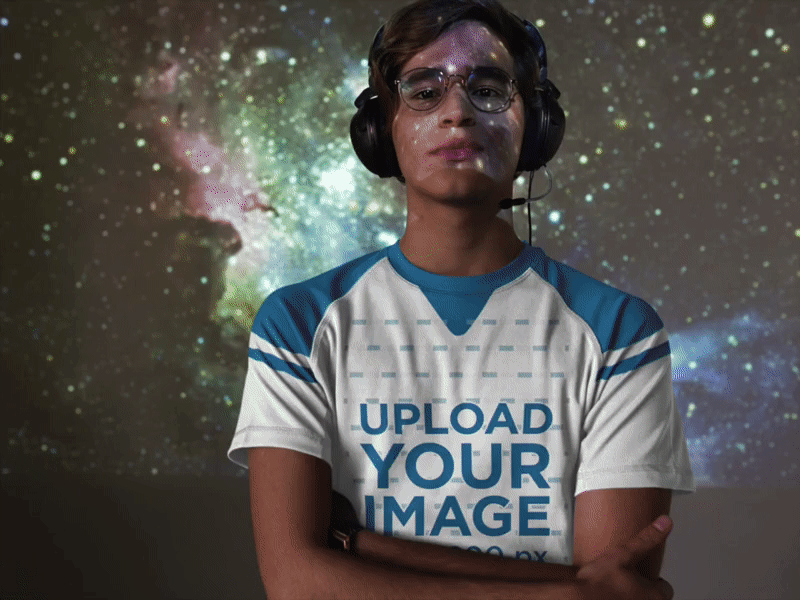 eSports Jersey - Young Man Against a Space Projection