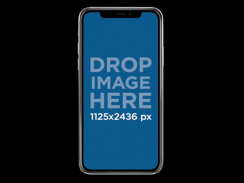 iPhone X Mockup Against Transparent Background