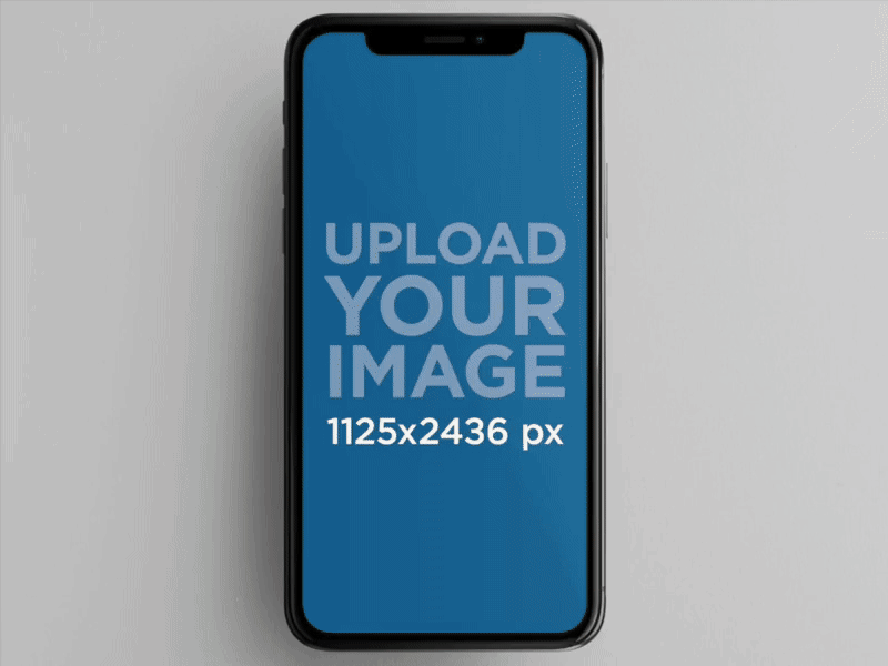 iPhone X Mockup Against a Solid Color Background