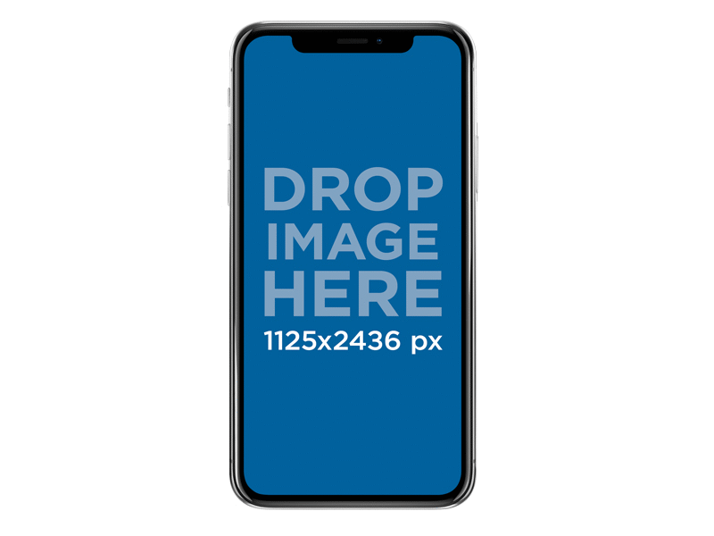 iPhone X Mockup Against Transparent Background