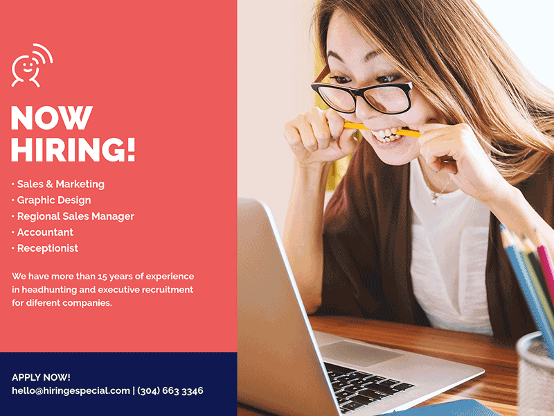 recruitment agency flyer maker by placeit dribbble dribbble