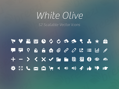 White Olive Icon Collection breezi freebie freebies glyphs icons scalable set vector white olive