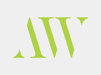 AW a branding logo design typography w