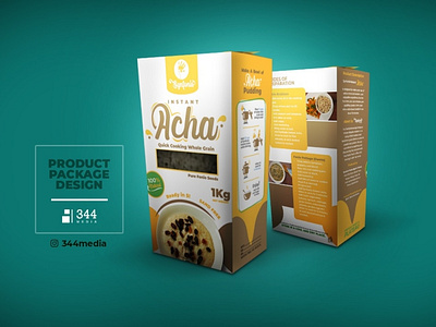 Product Package Design for Synfonio Foods- Acha branding design illustration logo product product design product package product packaging design