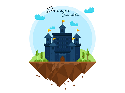 Dream Castle ai castle children flat illustration kids vector