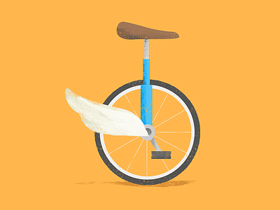 Just wingin' it bicycle illustration texture wings