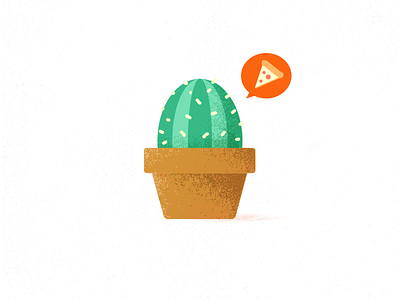 Baby Cactus cactus illustration pizza plants texture