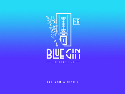 Blue Gin cocktail bar Logo