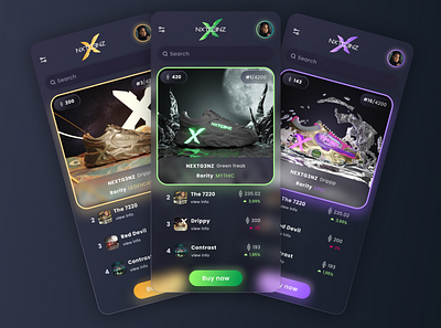 NFT project / mobile app app crypto design designer mobile nft ui user interface