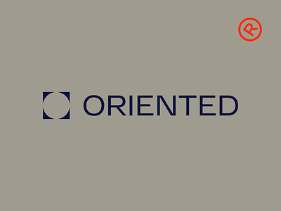 Oriented app branding design flat logo mark typography ui ux vector