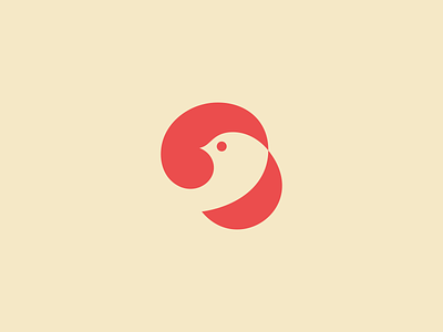Bird art bird circle flat logo mark