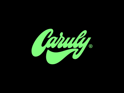 Caruly art brand calligraphy lettering logo