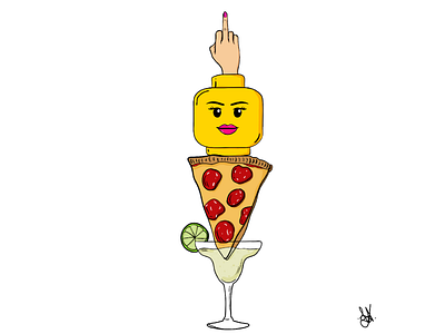 Mood totem adobe art drawing finger illustration illustrator cc lego line art pizza vector