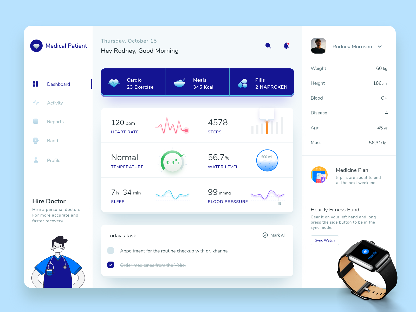 Health Dashboard Ui By Dharmesh Adiyecha On Dribbble