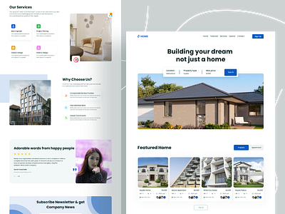 Housie - Real Estate Home Page Exploration buy sell rent finance website home finace home page home page ui lending page properties property property search real estate real estate agent real estate ui design ui kit uiux design website design