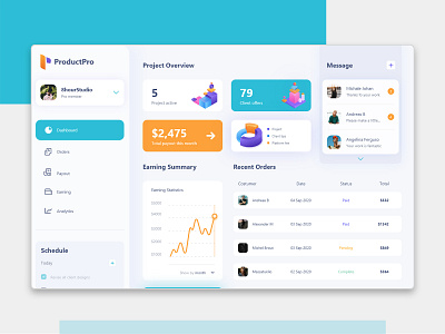 Product Dashboard UI