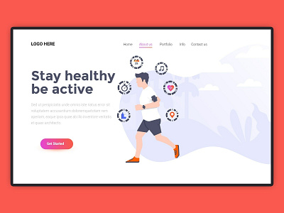 Fitness Website Lending Banner