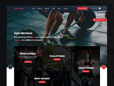 GYM Fitness Website Landing Page