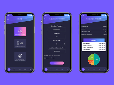 Financial Calculator App UI